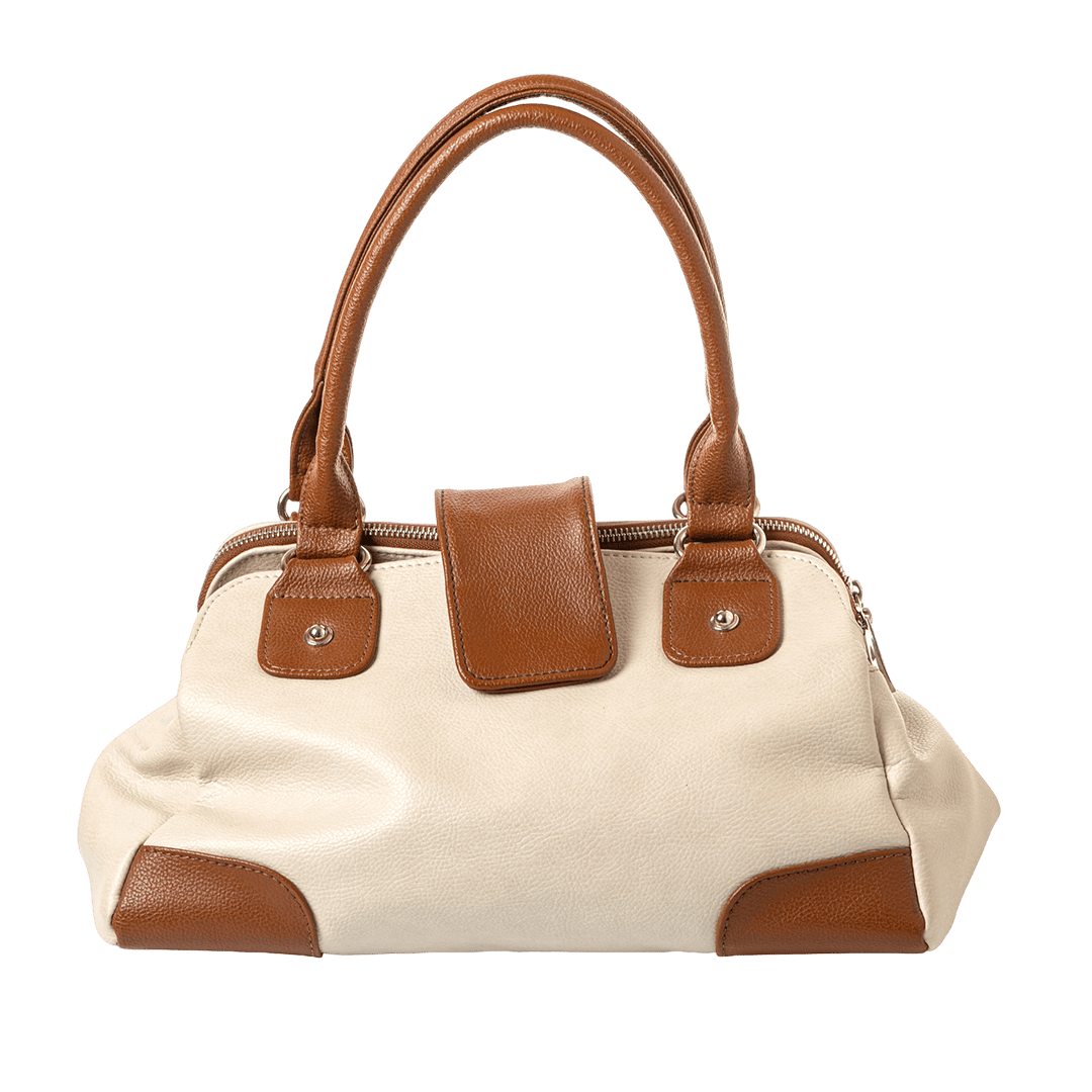 Ivory Cognac Satchel