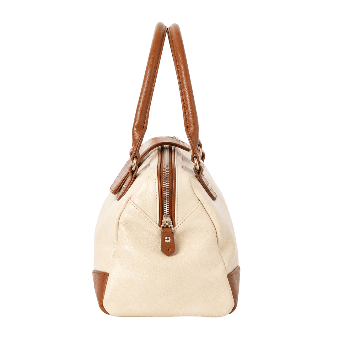 Ivory Cognac Satchel